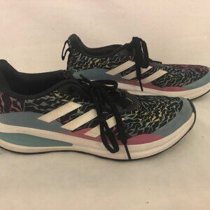 Adidas FortaRun K Running Shoes,Women's Size 5-1/2, Black Multi Color